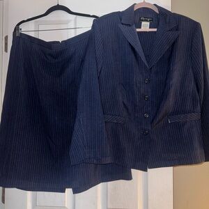 Navy Pinstripe Women's Skirt - Classic Professional Style